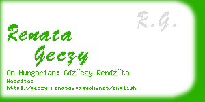 renata geczy business card